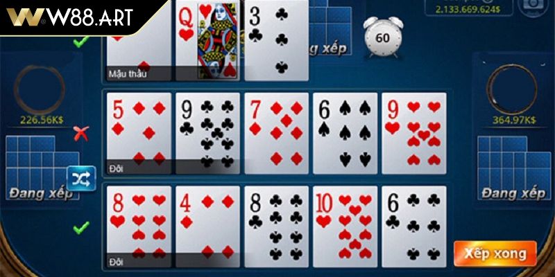 Mẹo chơi Mậu Binh W88 hiệu quả