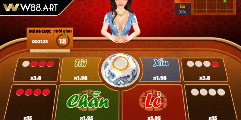 Lượt chơi xóc đĩa W88